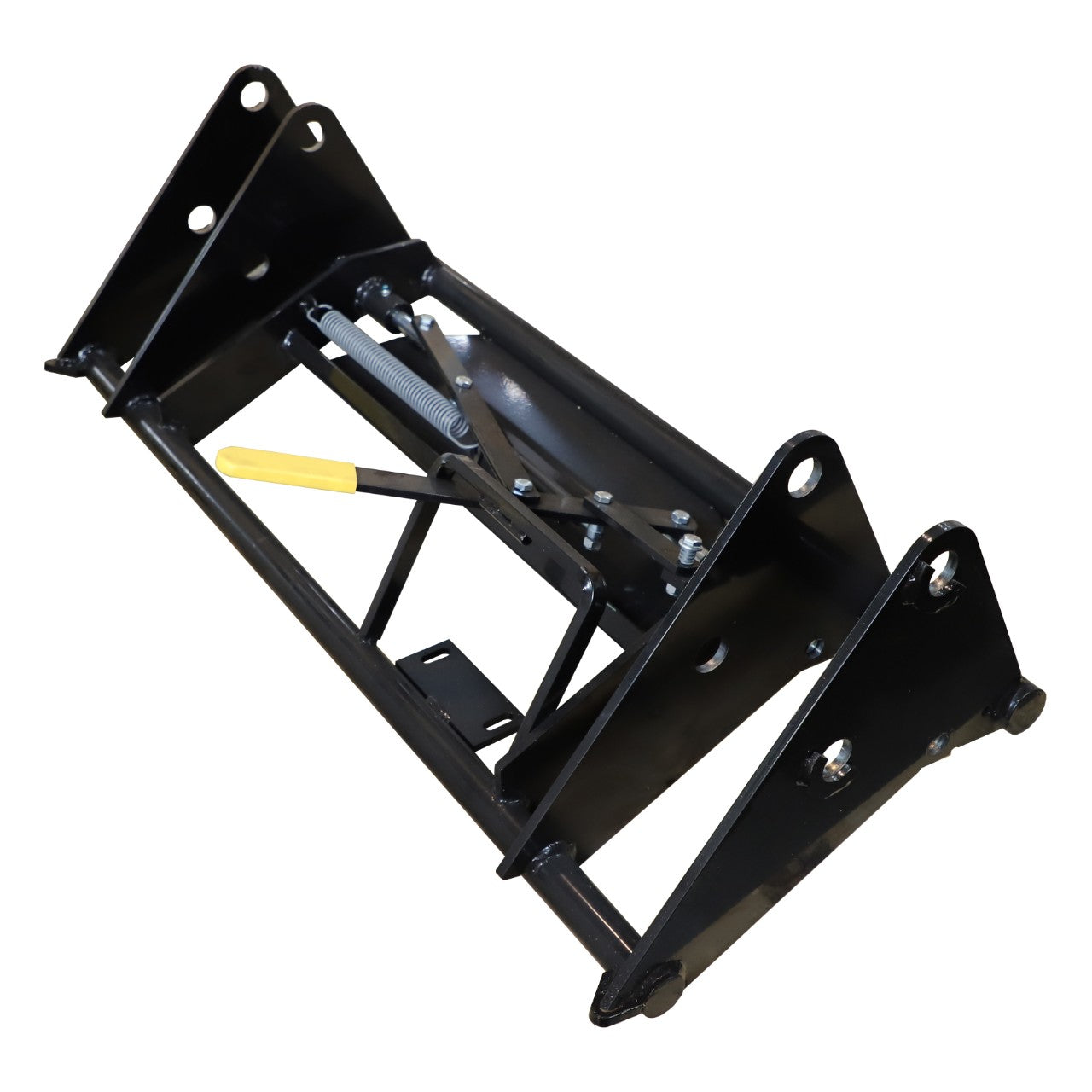 The AGCO | KIT - AL246751 is a heavy-duty black and yellow tractor attachment component that features multiple bolts and a lever, specifically designed for robust applications.