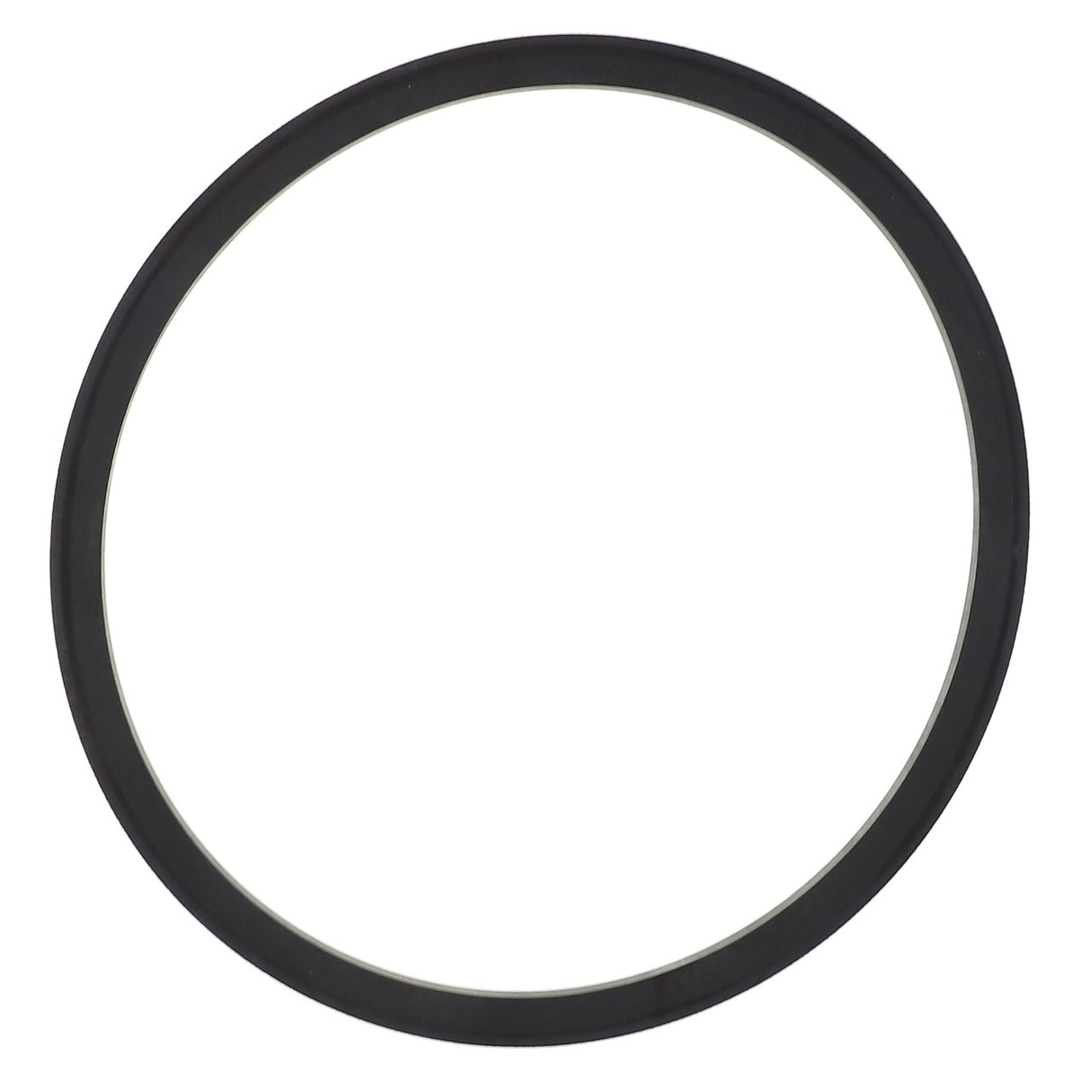 Introducing the AGCO | RING - 10V10422, a circular black ring with a white inner edge, viewed against a white background, perfect for enhancing your contact points.