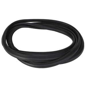 The AGCO | Lid Seal - Acw3546490 from AGCO is a coiled black rubber gasket designed to create an airtight or watertight seal in various applications.