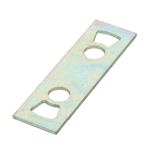 No current product description information is available, but the AGCO | Support Plate - Acw6030390 from AGCO is a rectangular metal plate featuring two circular holes and two triangular cutouts.