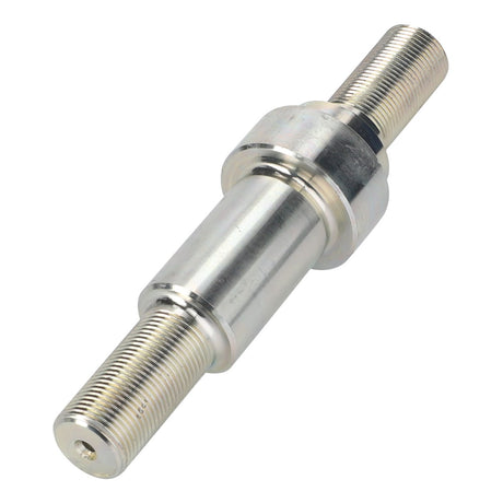 The AGCO Pin, Silentblock Shaking Shoe Support - La321937350 is a metallic threaded rod with a larger cylindrical middle section, featuring threads at both ends, designed to enhance machinery efficiency and ensure maximum uptime.