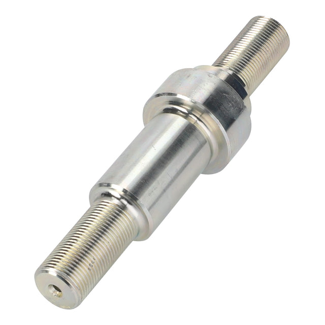 The AGCO Pin, Silentblock Shaking Shoe Support - La321937350 is a metallic threaded rod with a larger cylindrical middle section, featuring threads at both ends, designed to enhance machinery efficiency and ensure maximum uptime.