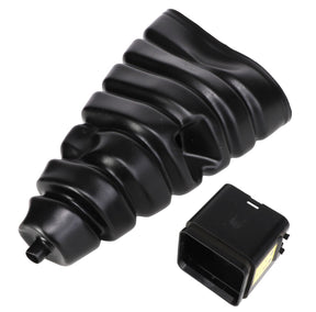 A black rubber shift boot labeled as AGCO | GAITER - AL4500406 is pictured next to a black rectangular component, though no current product description information is available.