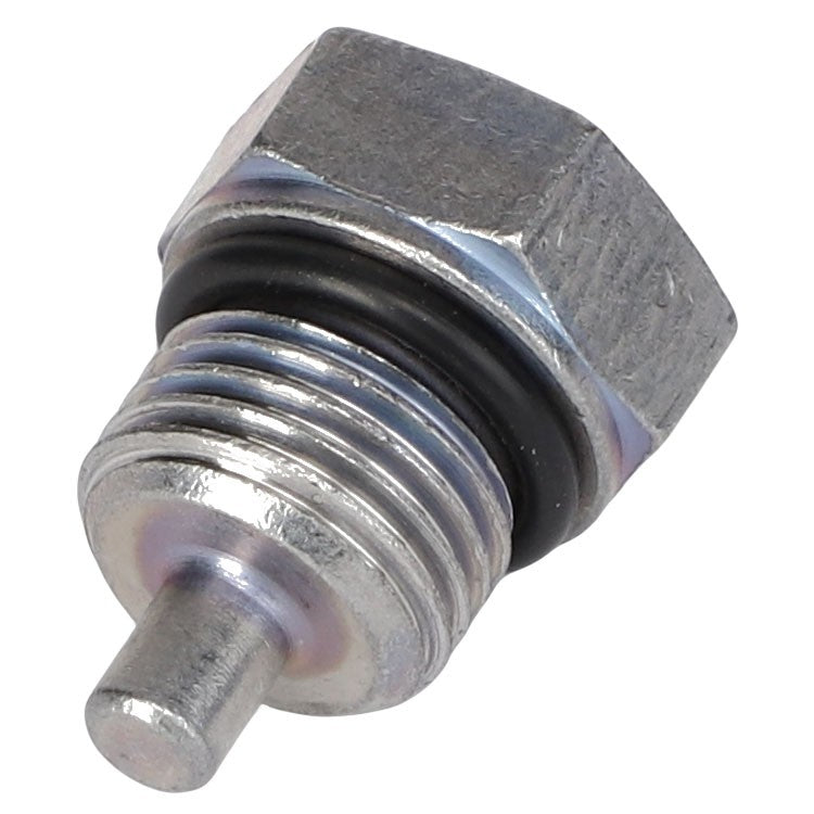 Introducing the AGCO | Cavity Plug - Acx2790140, a high-quality metal threaded plug featuring a durable rubber O-ring and a functional protruding pin at one end. Currently, additional product description information is not available.