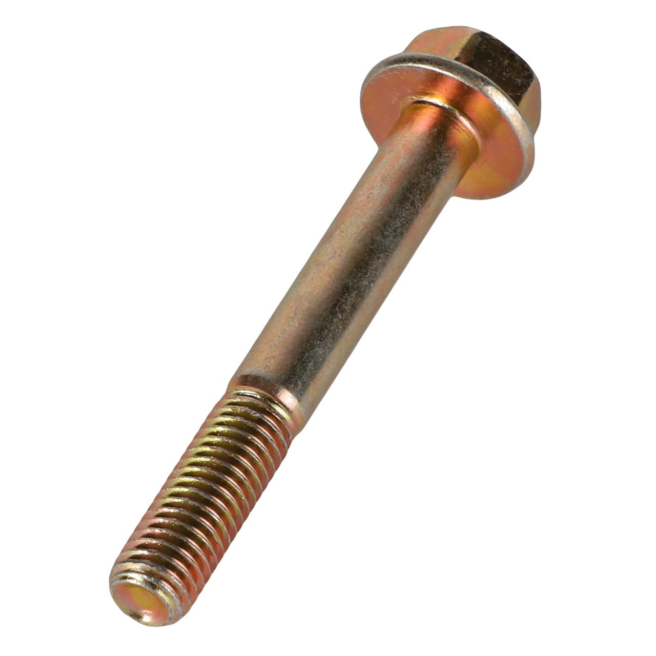 AGCO | Hexagon Flange Bolt - 3009201X1: A metallic screw with a hexagonal head and partially threaded shaft.