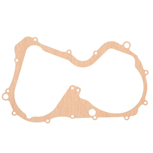 The AGCO GASKET - ATV3402-262, a brown automotive gasket with an irregular shape, features multiple holes around its perimeter for bolts or screws. No current product description information is available.