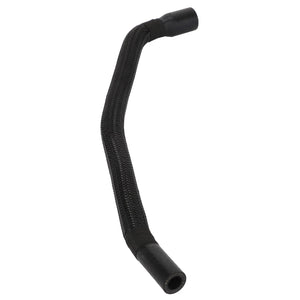 The AGCO Coolant Hose - Acw8504280 is a flexible black rubber hose with a textured surface that bends in an S-shape.