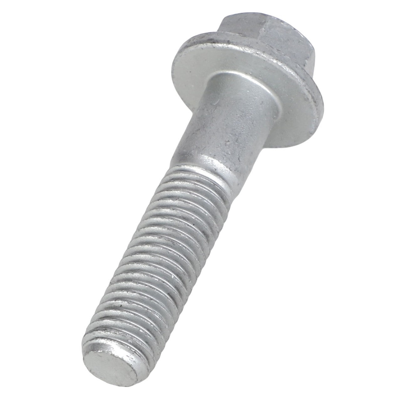 Currently, there is no product description information available. However, this item is the AGCO Hex Flange Head Machine Screw - Acw1040820; it is a silver, threaded metal bolt featuring a hexagonal head and a small flange.