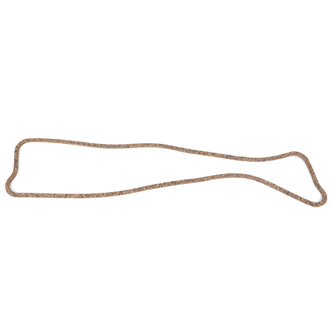 A beige and brown woven-patterned elongated loop, laid flat on a white background, brings to mind the robust design of AGCO's gasket for the cylinder head cover, model number 4223925Z1.