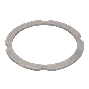 AGCO | Compensating Ring - F007200210240 is a circular metallic washer with four small notches evenly spaced along its outer edge. No current product description is available for this product.