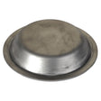 A stainless steel, dome-shaped lid with a flat rim, compatible with Massey Ferguson models, branded as AGCO's Plug - 1612708M2.