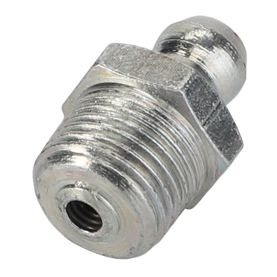 No Current Product Description Available: Close-up of the AGCO Grease Nipple - Acp0704910 featuring a threaded end and a round, dome-shaped top.