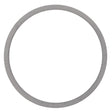 A thin, circular metal ring or washer with a gray finish, compatible with various Massey Ferguson models, known as the AGCO Adjusting Shim - 3383471M1, shown against a white background.