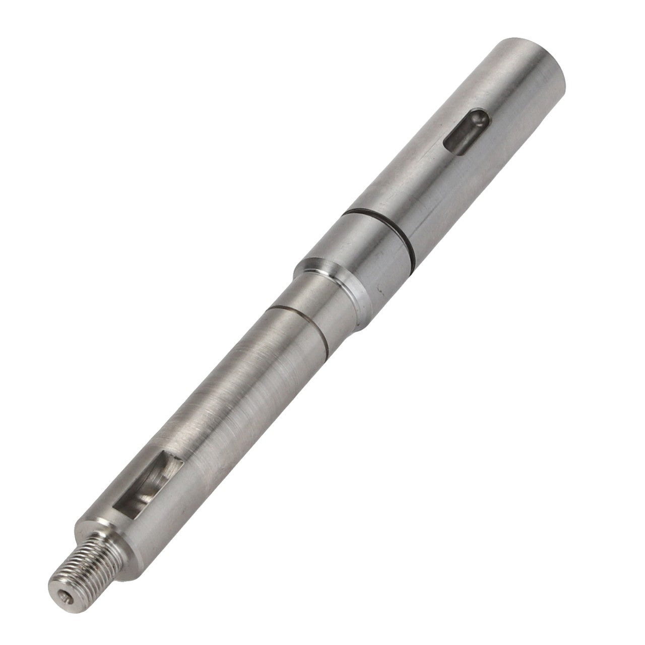 The AGCO Shaft - Ag006995 from the brand AGCO is a cylindrical metal component featuring both threaded and smooth sections, likely designed for mechanical assembly purposes. No specific product description available.