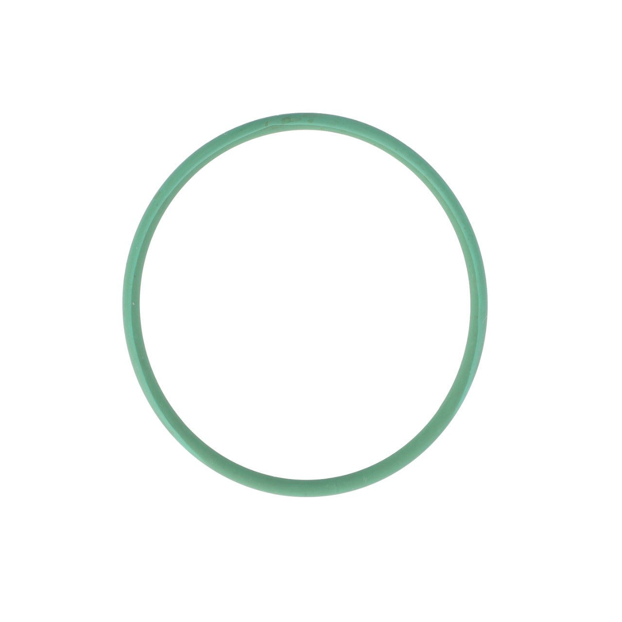 A green circular rubber band, akin to the precision of an AGCO Seal - F934201510030, isolated on a white background.