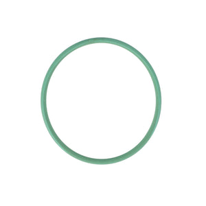 A green circular rubber band, akin to the precision of an AGCO Seal - F934201510030, isolated on a white background.