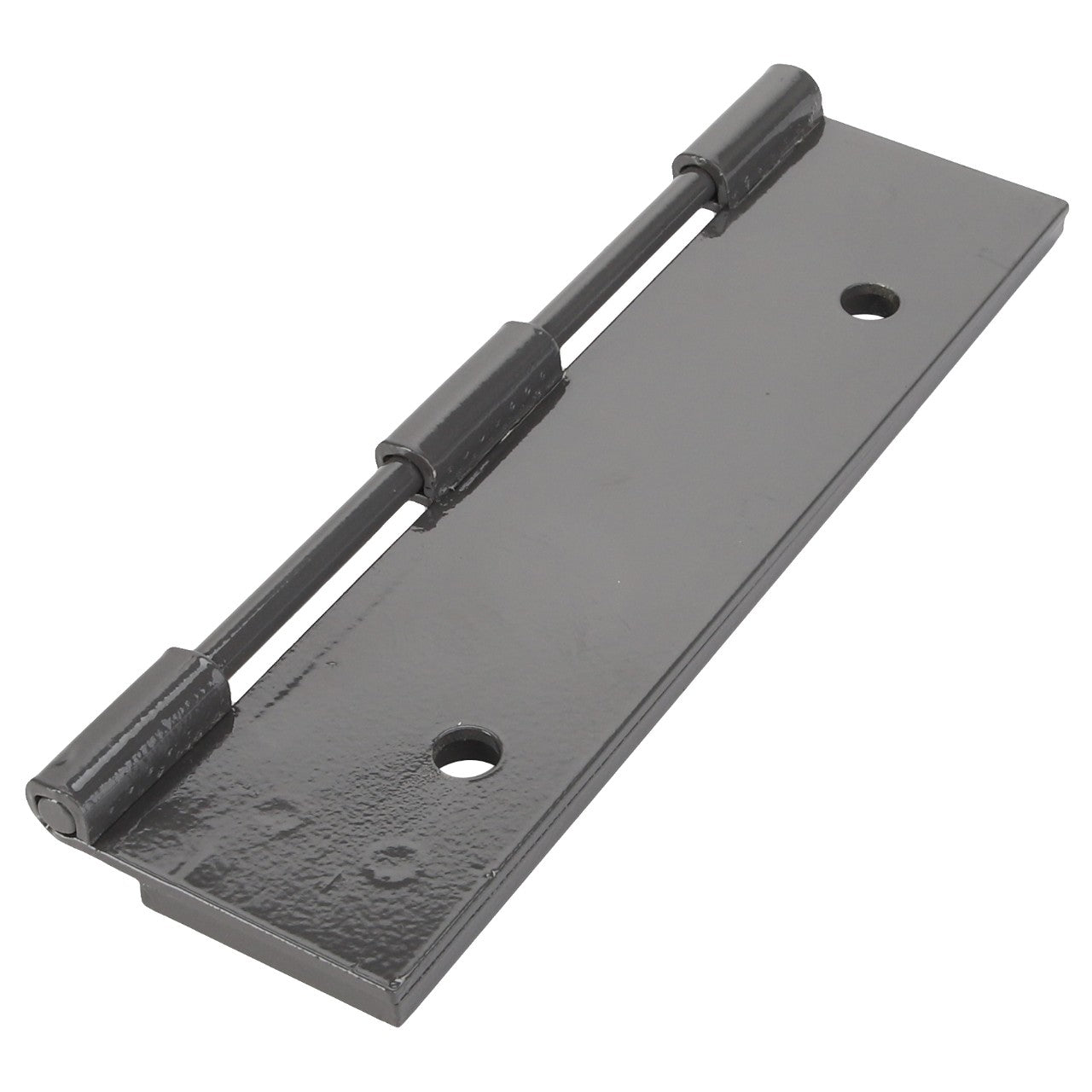 The AGCO | HINGE - D28580189 is a heavy-duty, gray metal hinge featuring two pivot points and two mounting holes. Brand: AGCO. No current product description information available.