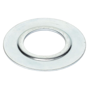 The AGCO Seal Ring - Acp0287520 is a flat, circular metal washer featuring a large central hole and slightly raised, rounded edges. Currently, there is no detailed product description available for this item.