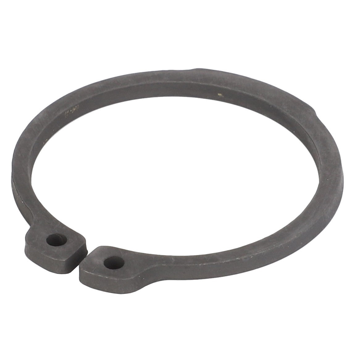 Introducing the AGCO | LOCK WASHER - F835300020300, a robust metal snap ring from AGCO that features two precision-drilled holes for easy installation.