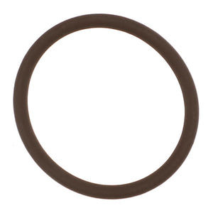 A pristine AGCO brown rubber O-ring, model AG714988, in the shape of a perfect circle rests on a stark white background.