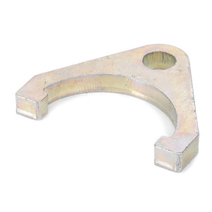 AGCO Bridle - 4366451M1, a metal U-shaped bracket with a single circular hole near one end, possibly used for securing or mounting components on Massey Ferguson models.