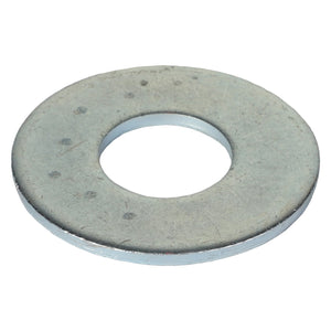 A close-up image of the AGCO Flat Washer - Acp0014190, showcasing its metallic, circular design with a central hole. Product description for this AGCO item is currently unavailable.