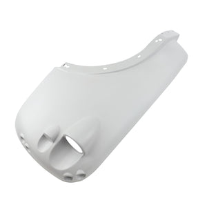 A white fender piece with multiple cutouts, designed for a specific model of vehicle, displayed on a plain background. This AGCO component, part number 3786910M3, is part of the Fenders and Mudguards collection from Massey Ferguson.