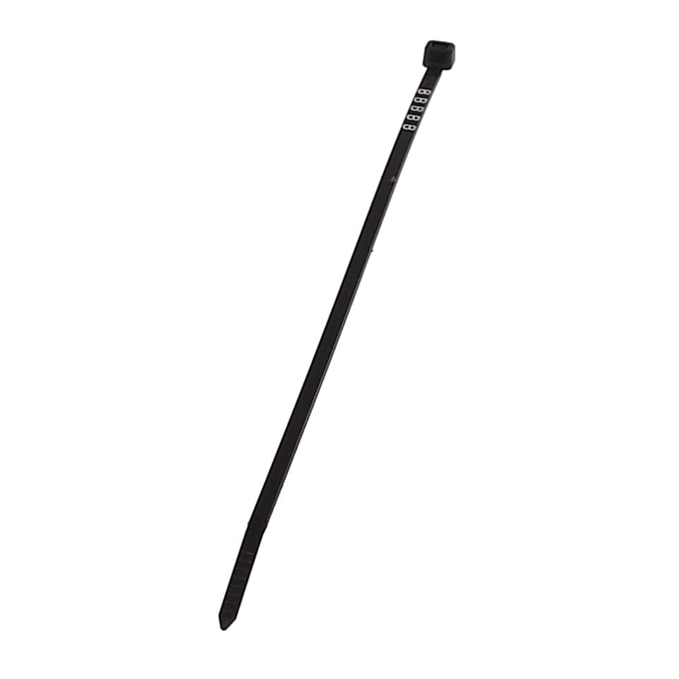 The AGCO | CABLE TIE - AL5034432 is a black plastic zip tie featuring a toothed strap and a self-locking head. No further product description information is available at this time.