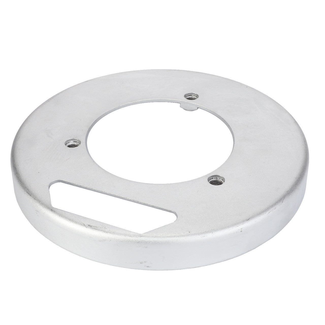 The AGCO Sealing Washer (1722-16-02-05) is a silver metal disc featuring a central circular cutout and two smaller holes along the perimeter, compatible with various Valtra models.