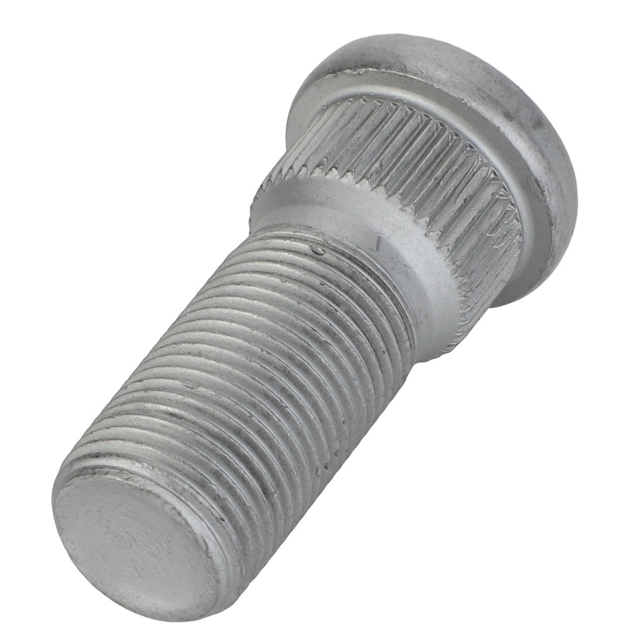 A close-up image of the AGCO BOLT - D46743800, showcasing its threaded metal structure and knurled section near the head, displayed on a white background. Please note that no current product description information is available.