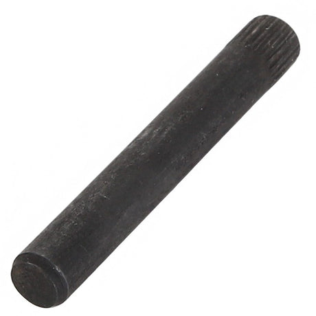 A cylindrical black metal rod, branded by AGCO as the Pin - Acp0197340, featuring a smooth surface on one end and ridges on the other.