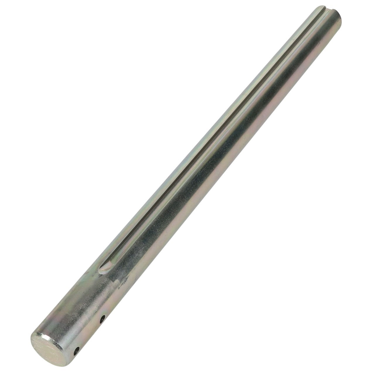 Introducing the AGCO | DRIVE SHAFT - BD6074 by AGCO: a meticulously crafted metal cylindrical rod featuring a smooth finish and precision-engineered linear grooves, designed for exceptional durability and reliability.