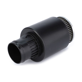 A black AGCO Hydraulic Filter Strainer (model H350860060200) with a cylindrical design and a stainless steel mesh section is shown against a white background.