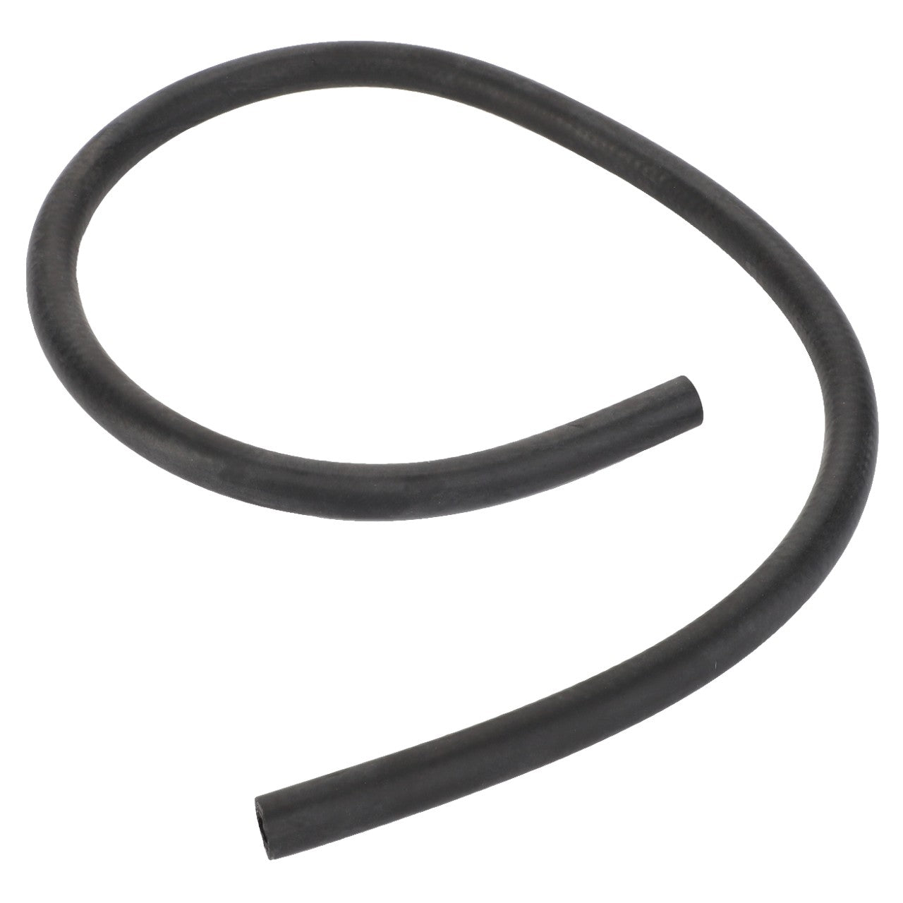 A coiled AGCO Hose - La19075789 in black rubber with open ends, laid out on a white background. No current product description available.