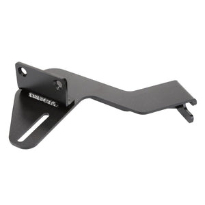 The AGCO Bracket - Acw353171B is a sleek, black metal mounting bracket featuring several angled sections and multiple holes designed for screws or bolts.