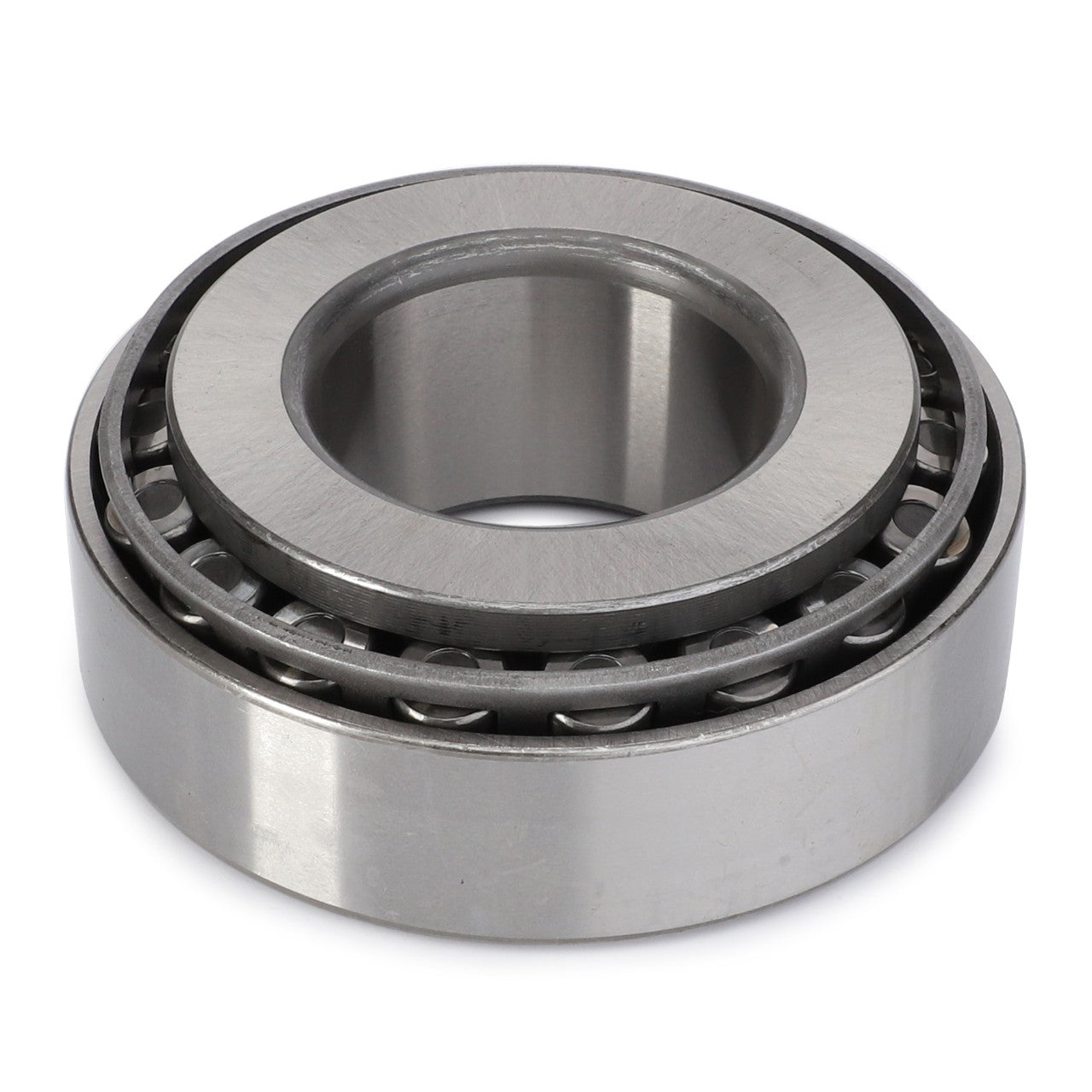 AGCO's Taper Roller Bearing - F930301020270 features an outer metal ring and inner cylindrical rollers, engineered to handle heavy-duty radial and thrust loads.