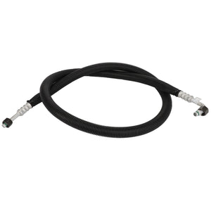 An AGCO air conditioning hose, model ACY1581880, featuring a coiled black design and metal fittings on both ends. No additional product description information is currently available.