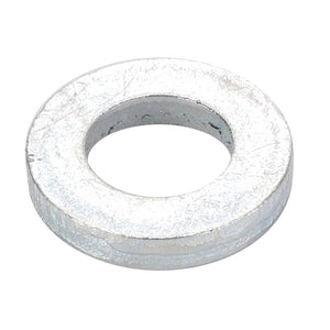 A round, plain AGCO spacer (model 737698M1) with a central hole, viewed at an angle against a white background. Ideal for use in Massey Ferguson machinery.