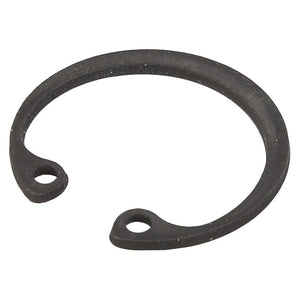 The AGCO CIRCLIP - D45663300 is an external retaining ring, characterized by two small holes on its ends, typically used to secure components on a shaft or in a bore. Unfortunately, there is no additional product description information available at the moment.