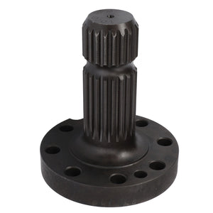 Introducing the AGCO Shaft - 3716019M2, a precision-engineered metal mechanical part featuring a flanged base and a cylindrical, grooved shaft, crucial for power transmission in Massey Ferguson models.