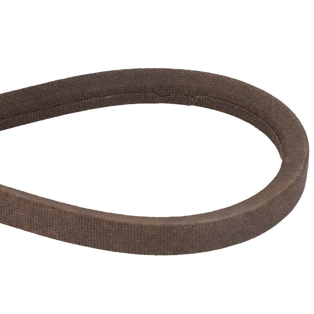 Close-up of the AGCO belt (CG1350614230), a brown V-shaped component used in machinery or engines, highlighting its looped form and textured surface. No current product description information is available.