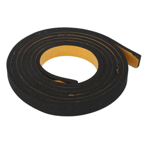 A coiled roll of AGCO Foam Seal - Acw1431530 adhesive foam tape in black, on a white background.