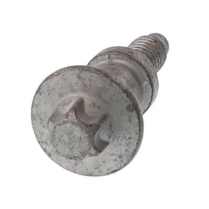 A close-up image of the AGCO | SCREW - ACP0291640, a silver Phillips head screw with a partially threaded shank, ideal for any project. For more details on this product or assistance with ordering, please contact our support team.