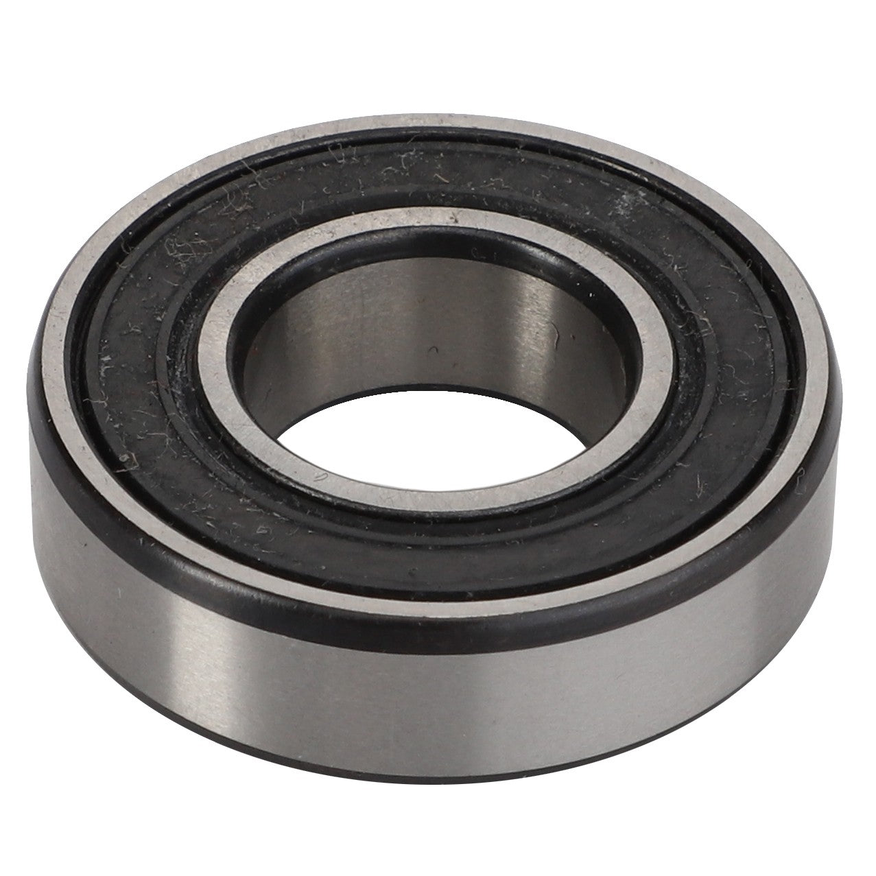 The AGCO DEEP GROOVE BALL BEARING - ACY9103080 is a circular, silver and black metal bearing featuring an inner ring. No current product description information available.