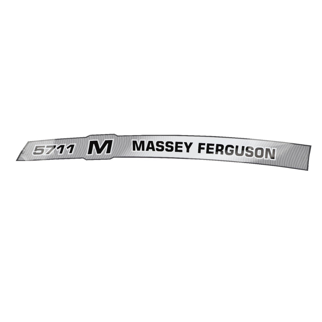 A curved, metallic badge labeled "5711" and "M MASSEY FERGUSON," likely from agricultural machinery or equipment, is identified as the AGCO Sticker - Acw6228550 by the brand AGCO. No additional product description information is available.