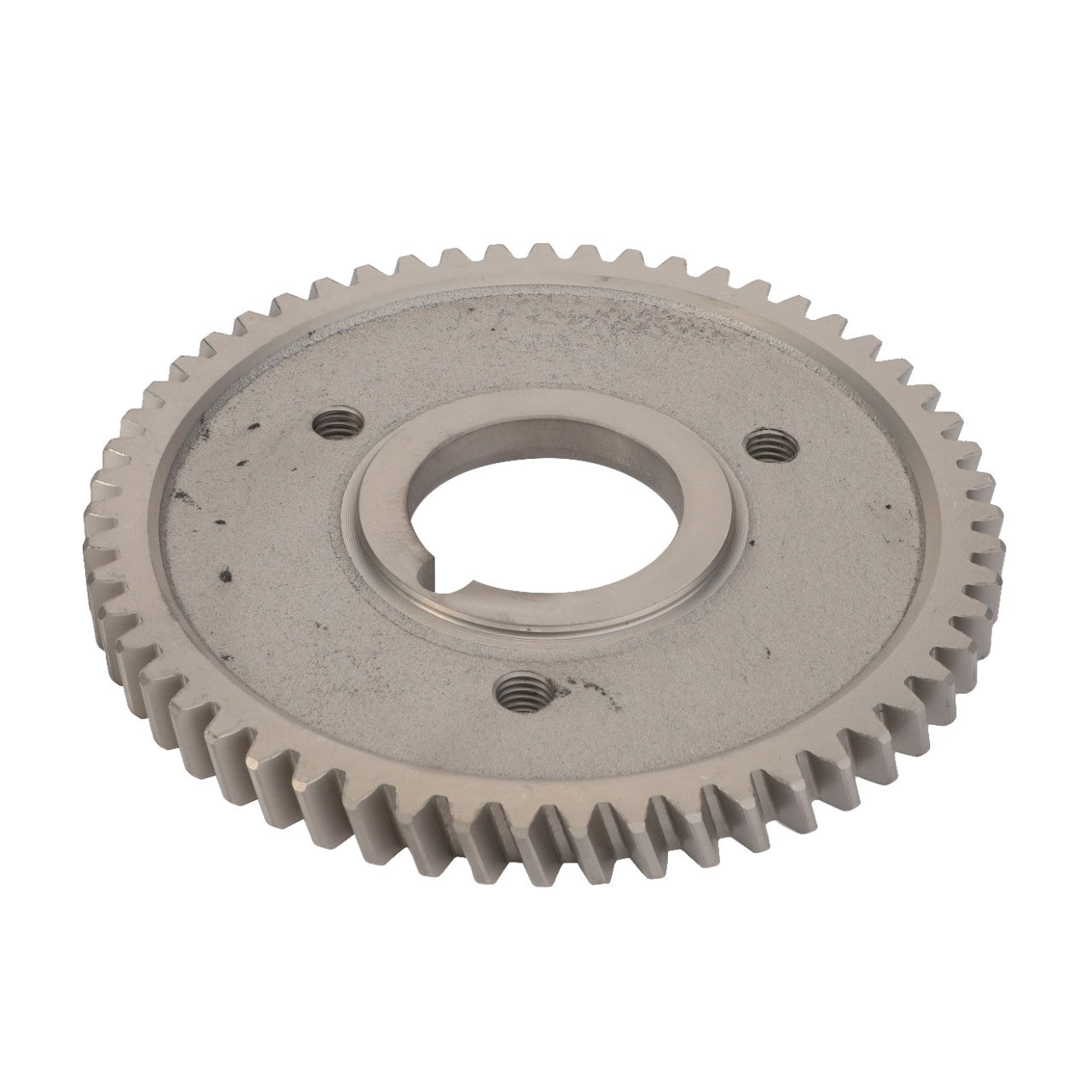 A helical gear with a circular shape, central hole, and evenly spaced teeth around its edge ensures optimal machinery performance. With the AGCO Helical Gear - V836120019, you can trust the gear durability for reliable operation.