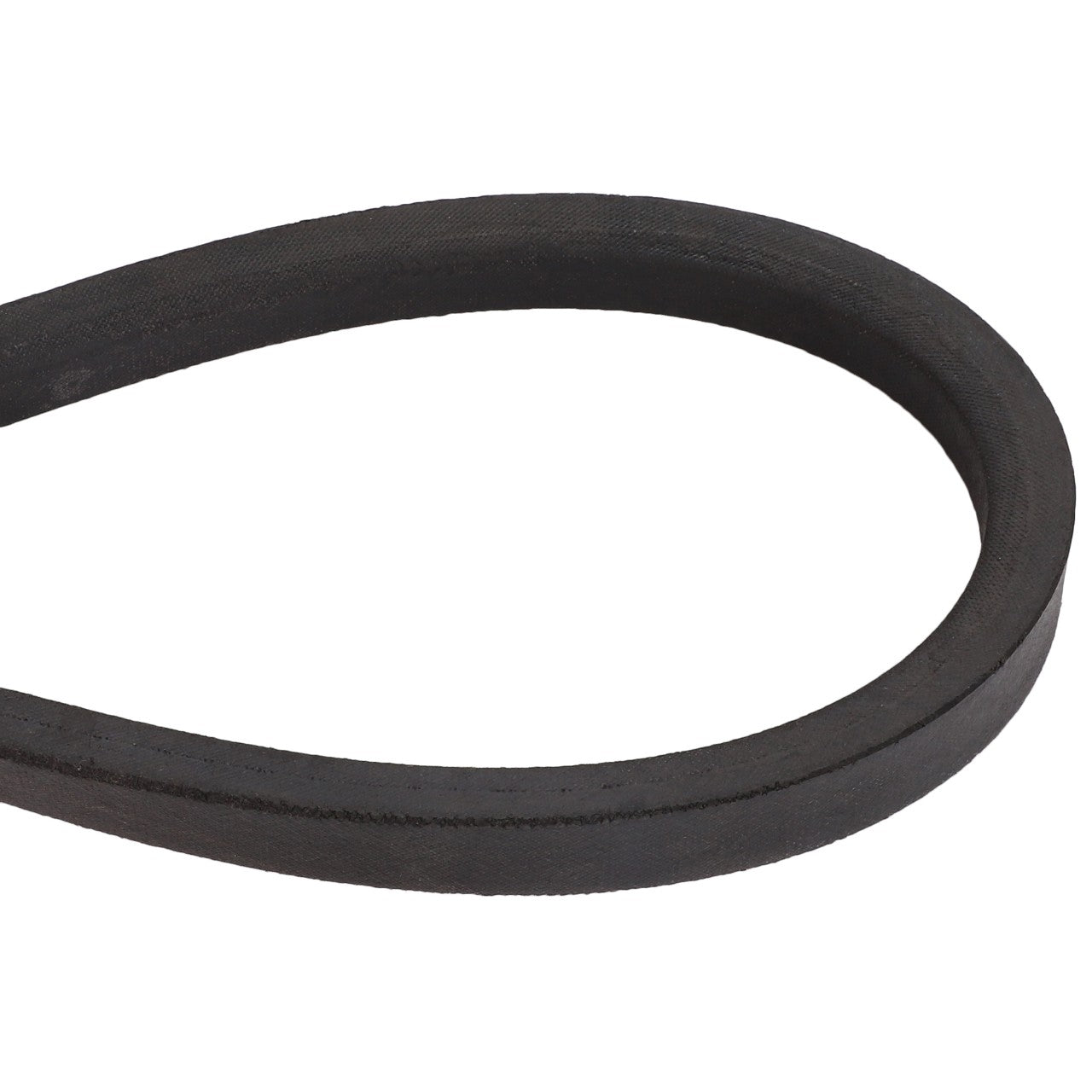 Close-up of an AGCO black rubber V-belt (model D41959100) forming a loop against a white background. Product description by AGCO is not currently provided.