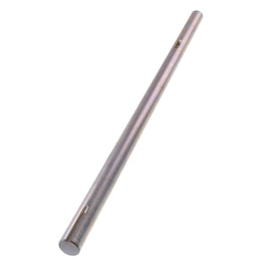 The AGCO Shaft - Acx3769190 is a cylindrical metal rod with a uniform diameter, featuring a small rectangular notch near one end. No current product description information is available.