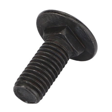 Product AGCO | Round Head Square Neck Carriage Bolt - Acw4690380 by AGCO: A black metal bolt featuring a round, flat head and a threaded shaft. Product description details are currently unavailable.