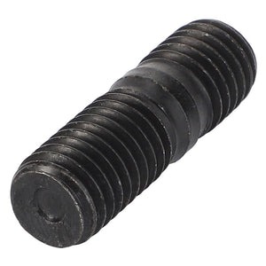 Close-up view of an AGCO | Stud Bolt - Acw1207070, a black, double-ended metal machine screw with threads on both ends. No current product description information is available.